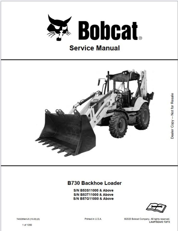 Bobcat Q4.2022 Backhoe Loader Schematic Operation Service Manual 1.30 GB PDF 1