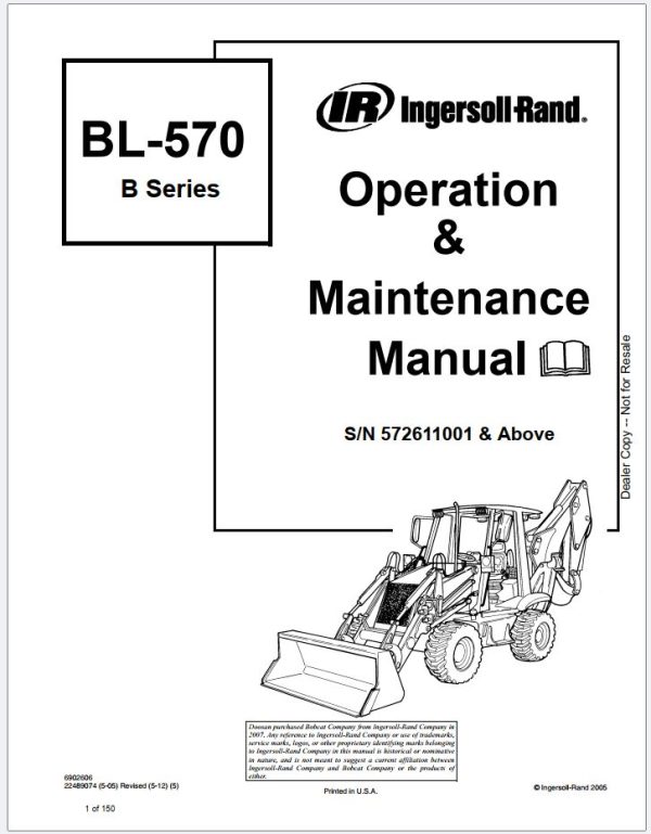 Bobcat Q4.2022 Backhoe Loader Schematic Operation Service Manual 1.30 GB PDF 2