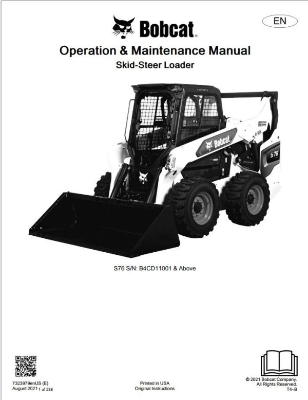 Bobcat Q4.2022 Schematic Parts List Operation Maintenance and Service Manual 41.7 GB PDF 3