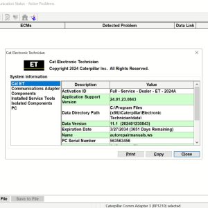CAT Diagnostic Tool ET 2024A 3