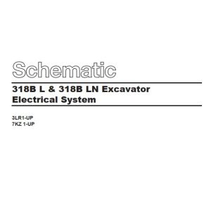 Caterpillar Excavator 318B Electric and Hydraulic Schematic 2