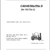 Clark Forklift C40 45 50s 55s D for 12V Tier 2 Parts Manual 1