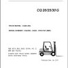 Clark Forklift CQ20 25 30 G Parts Manual 1