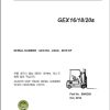 Clark Forklift GEX16 18 20s Parts Manual 8066389 1