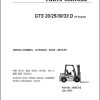 Clark Forklift GTS20 25 30 33 D DI Engine Parts Manual 8087212 1 1