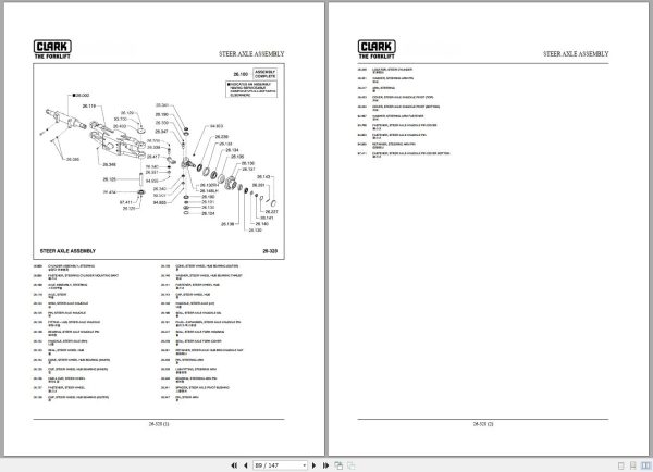 Clark Forklift GTS20 25 30 33 L PSI Tier 4 Parts Manual 2