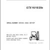 Clark Forklift GTX16 18 20s Parts Manual 1
