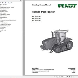 FENDT 900 MT Gen1 T1 21 Stage 5 VIN xxxF09xxxMxxx1001 Workshop Service Manual 741158