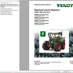 Fendt 500 Vario Gen3 VIN 439 440 441 442 00101 Electrical Circuit Diagrams 712689