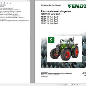 Fendt 700 Vario Gen7 VIN 706 707 708 709 Electrical Circuit Diagrams 968081