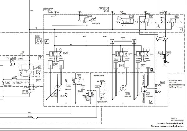Fendt 700 Vario Gen7 VIN 706 707 708 709 Transmission Hydraulic Circuit Diagrams 968200 1