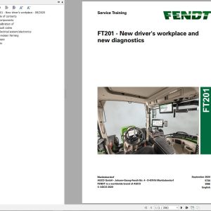 Fendt FT201 New Drives Workplace And New Diagnostics Service Training 667527