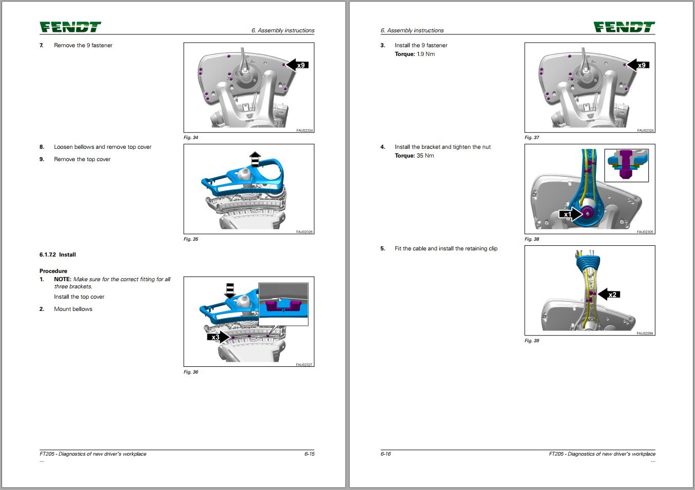Fendt FT205 - Diagnostics Of New Driver's Workplace Service Training ...