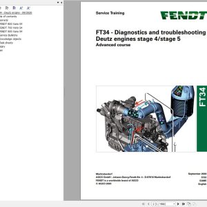 Fendt FT34 Diagnostics and Troubleshooting Deutz Engine T4 T5 Service Training 657726