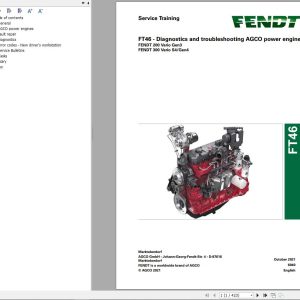 Fendt FT46 Diagnostics And Troubleshooting AGCO Power Engine Service Training 726793