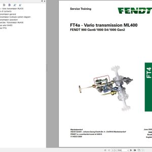 Fendt FT4a Vario Transmission ML400 Service Training 633745