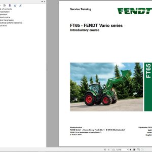 Fendt FT65 Vario Series Service Training 603989