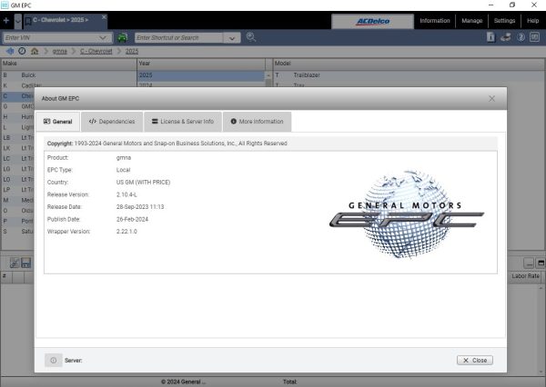 General Motors GMNA EPC 03.2024 Spare Parts Catalogue 4