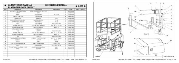 Haulotte Compact 10DX 12DX 2668RT 3368RT Spare Parts Catalog 2420339860 11.2023 EN FR 2