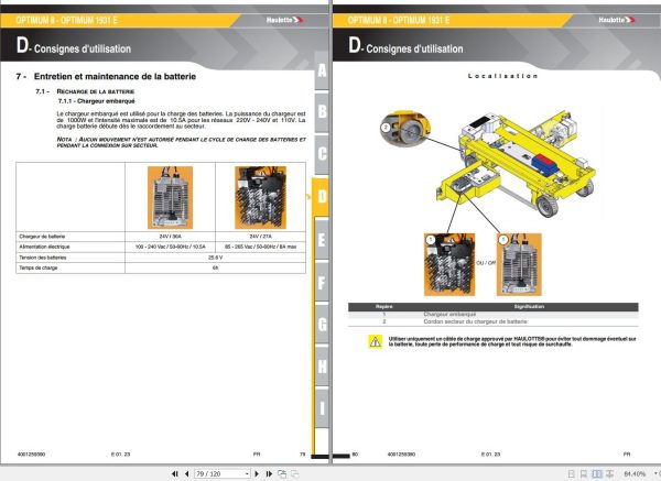 Haulotte Electric Scissor Lifts OPTIMUM 8 OPTIMUM 1931E Operators Manual 4001259390 FR 1