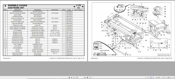 Haulotte Electric Scissor Lifts OPTIMUM 8AE OPTIMUM 1931E Parts Manual 4001091310 EN FR 1