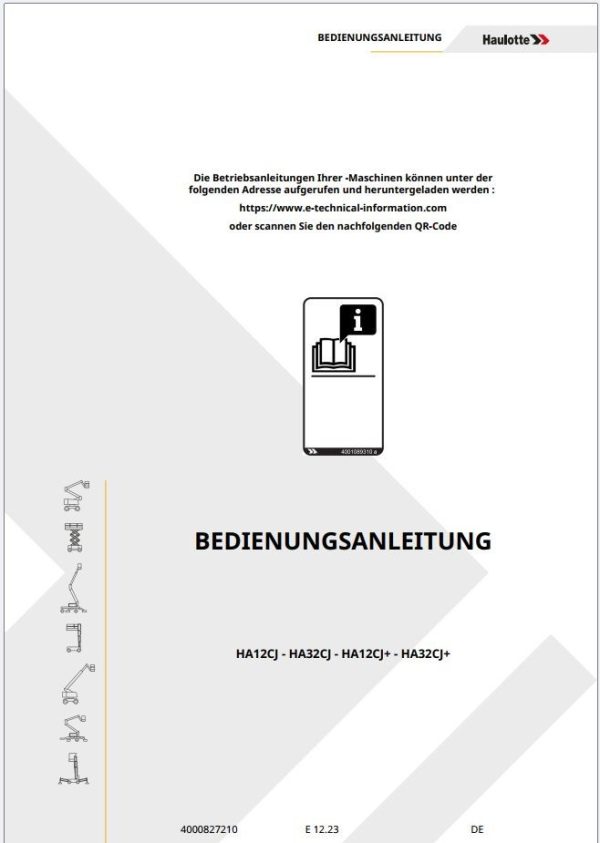 Haulotte Forklift Operator Maintenance Repair Parts Service Manuals 7.03 GB PDF 6
