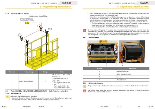 Haulotte HA20 HA61 RTJ PRO Operator Manual 4001295950 10.2023 DE 4