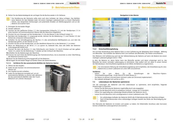 Haulotte SIGMA 16 46 PRO Operator Manual 4001262660 11.2023 DE 3
