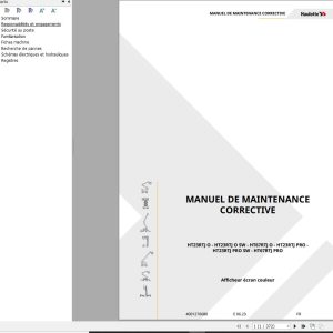 Haulotte Telescopic Booms HT23RTJ O to HT67RTJ PRO Service Repair Manual 4001276680 FR