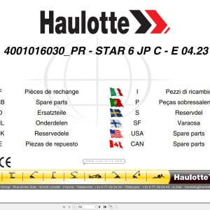 Haulotte Vertical Masts STAR 6 JP C Parts Manual 4001016030 FR EN