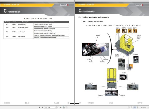 Haulotte Vertical Masts STAR 6P STAR 13P Maintenance Manual 4001033900 1