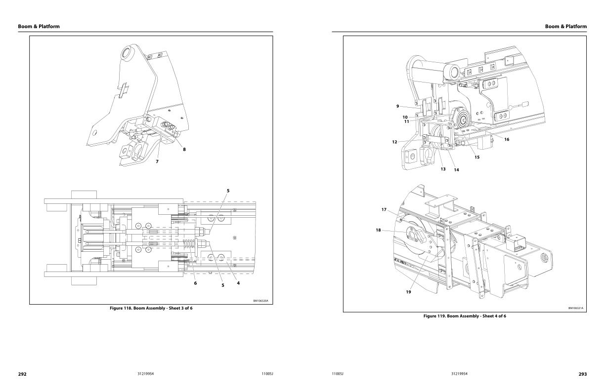 JLG Boom Lifts 1100SJ Service Maintenance Manual 31219954 2022 PVC 2201 1