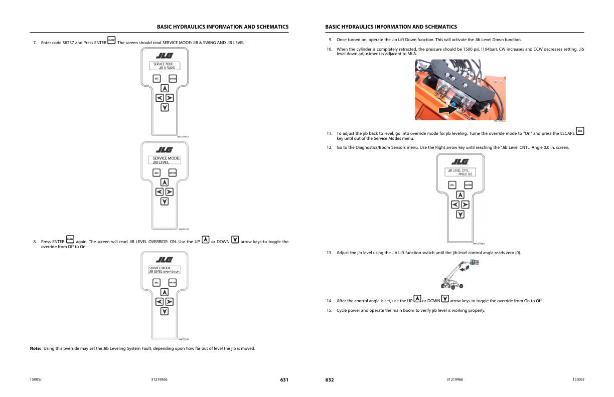 JLG Boom Lifts 1500SJ Service Maintenance Manual 31219966 2022 PVC 2201 1