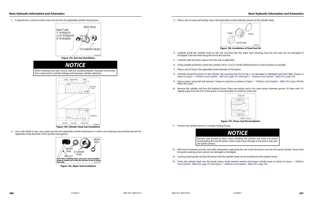 JLG Boom Lifts 400S HC3 460SJ HC3 Service Maintenance Manual 31220611 2022 PVC 2207 1