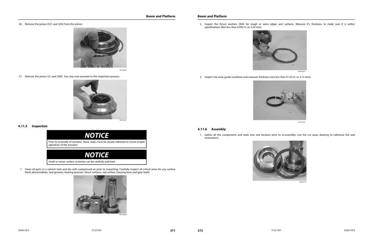 JLG Boom Lifts 520AJ HC3 Service Maintenance Manual 31221501 2023 PVC 2301 1