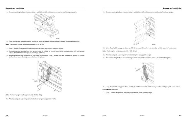 JLG Boom Lifts 520AJ Service Maintenance Manual 31220375 2023 PVC 2207 1