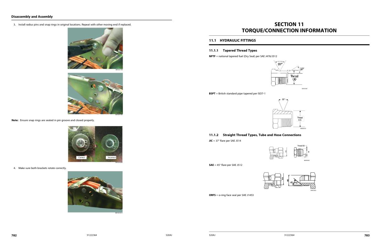JLG Boom Lifts 520AJ Service Maintenance Manual 31222364 2023 PVC 2307 1