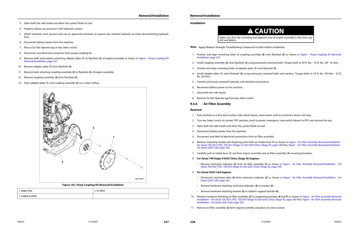 JLG Boom Lifts 660SJC Service Maintenance Manual 31220381 2023 PVC 2207 1