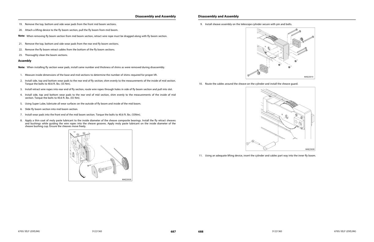 JLG Boom Lifts 670SJ Service Maintenance Manual 31221365 2023 PVC 2301 1