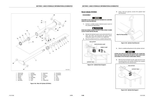 JLG Boom Lifts EC450AJ EC520AJ Service Maintenance Manual 31221583 2023 1