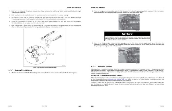 JLG Boom Lifts H800AJ Service Maintenance Manual 31219948 2022 PVC 2201 1