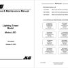JLG Light Towers Metro LED Service Maintenance Manual 1001309536 2023