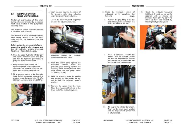JLG Light Towers Metro MH Service Maintenance Manual 1001309811 2023 1