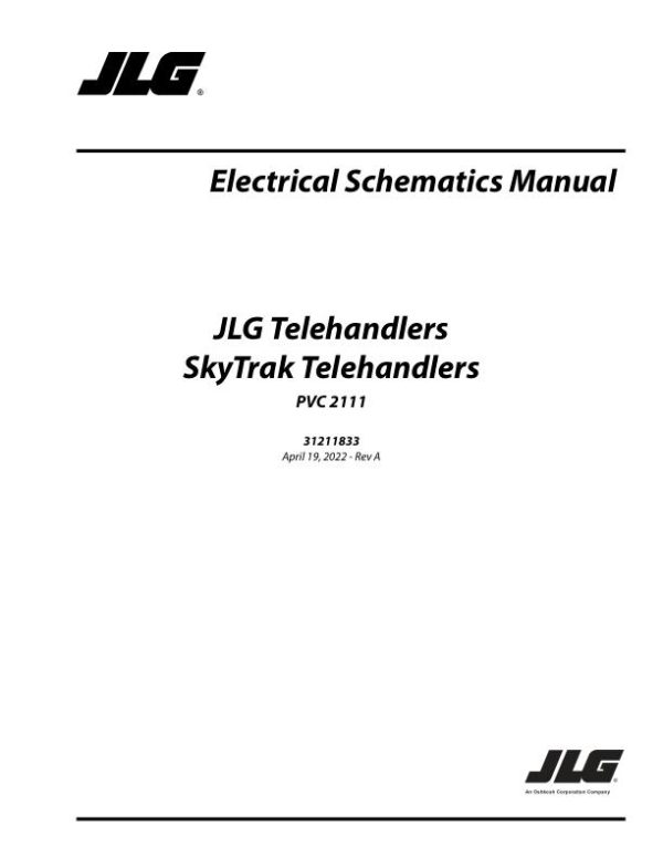 JLG SKYTRAK Telehandlers 10042 to G5 18A Electrical Schematic 31211833 2022 PVC 2111 1