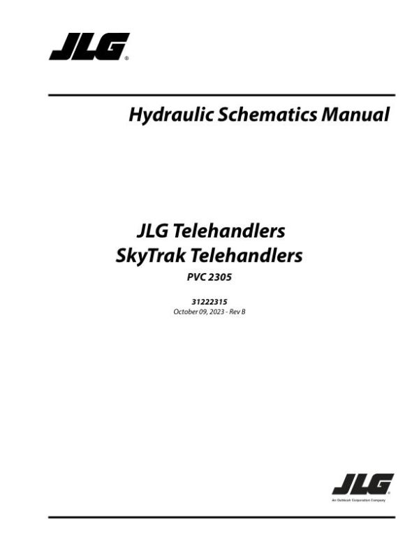 JLG SKYTRAK Telehandlers 10042 to G5 18A Hydraulic Schematic 31222315 2023 PVC 2305 1