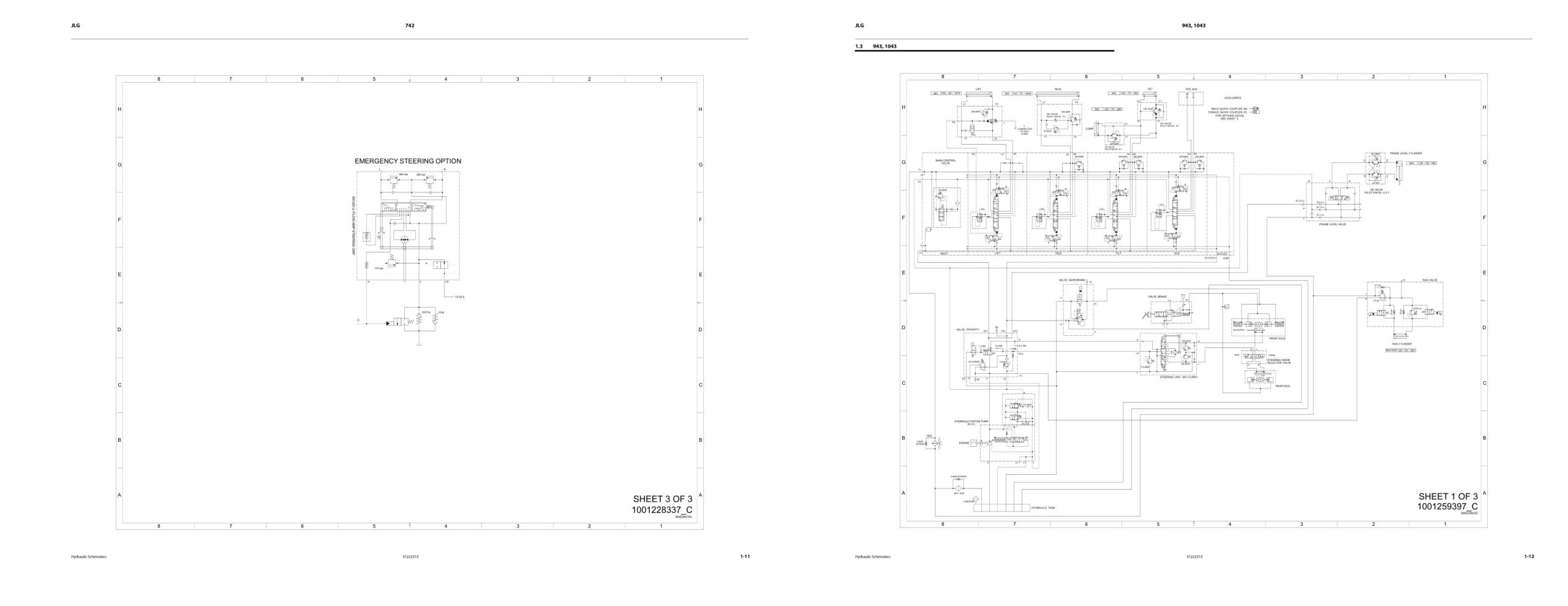 JLG SKYTRAK Telehandlers 10042 to G5 18A Hydraulic Schematic 31222315 2023 PVC 2305 2 scaled