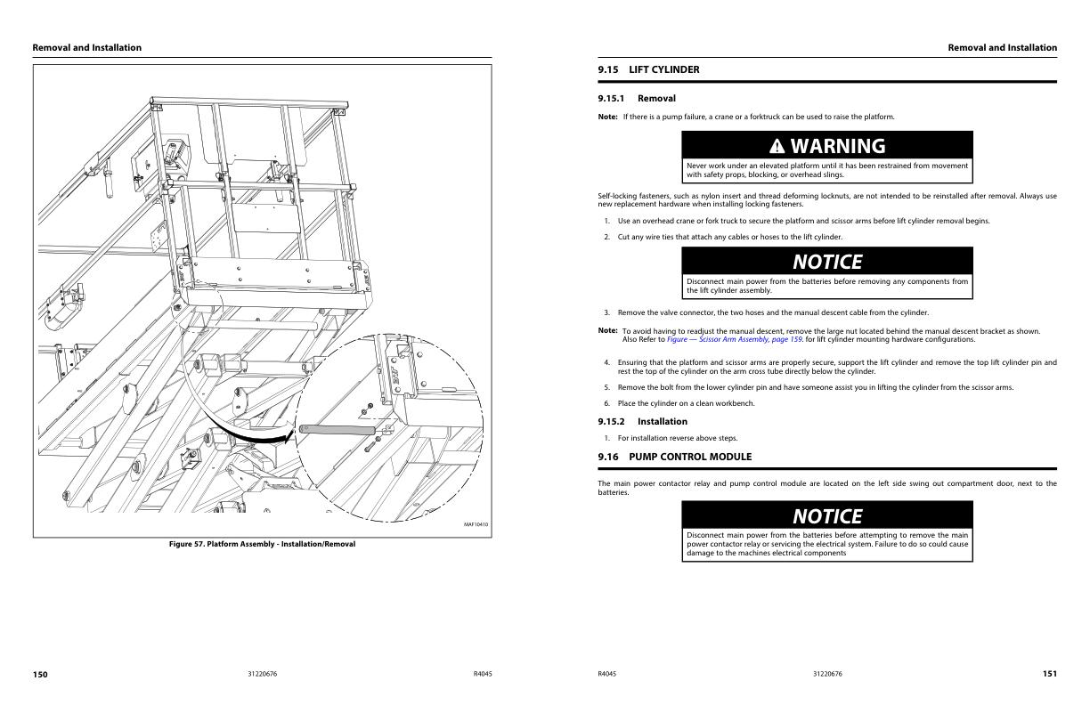 JLG Scissor Lifts R4045 Service Maintenance Manual 31220676 2023 PVC 2210 1