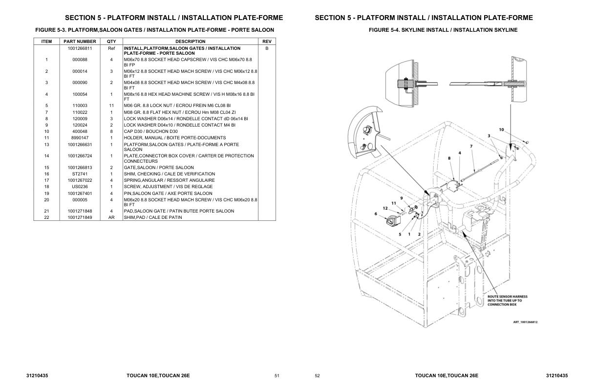 JLG TOUCAN Vertical Lifts 10E 26E Parts Manual 31210435 2023 PVC 2201 1
