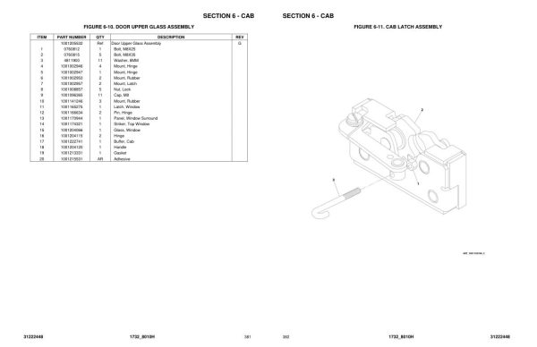 JLG Telehandlers 1732 8010H Parts Manual 31222448 2023 PVC 2311 1