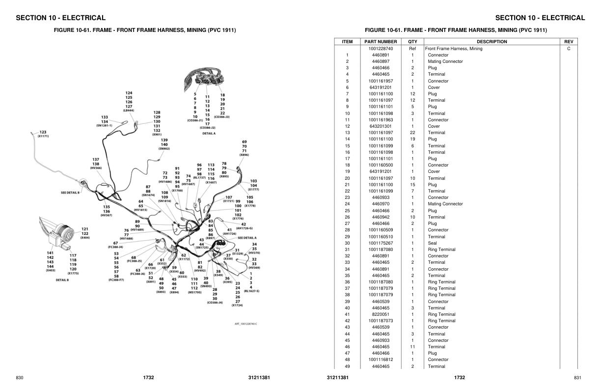 JLG Telehandlers 1732 Parts Manual 31211381 2023 PVC 1911 2005 1